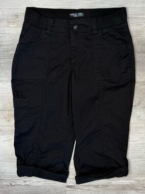 Riders by Lee Black Women’s Cargo Capris Mid Rise Skimmers Size 12M
